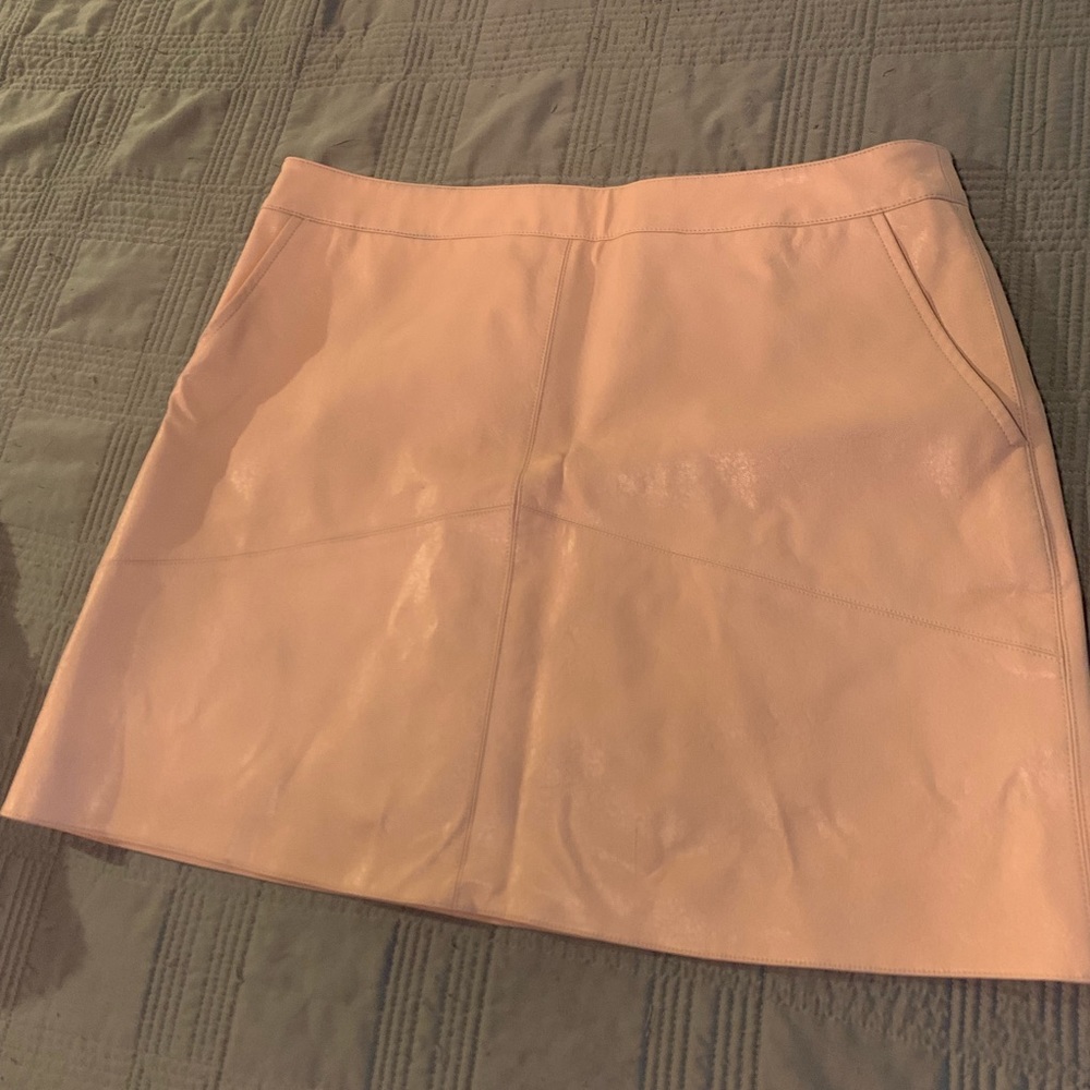 Blush Vegan Leather Mini Skirt